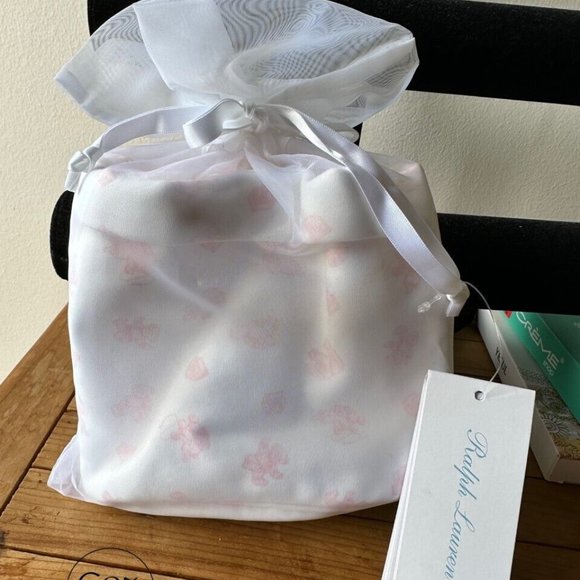 NWT $75 POLO RALPH LAUREN Baby Gift, 4 Piece Set footed coverall bib hat bag - Picture 2 of 4